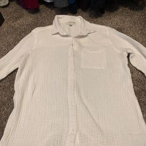 Anne Klein Size S White Gauze shirt
